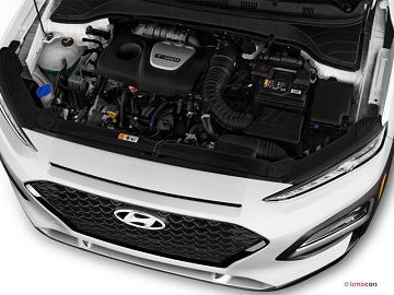Engine appearance of the 2021 Hyundai Kona available at Murfreesboro Hyundai