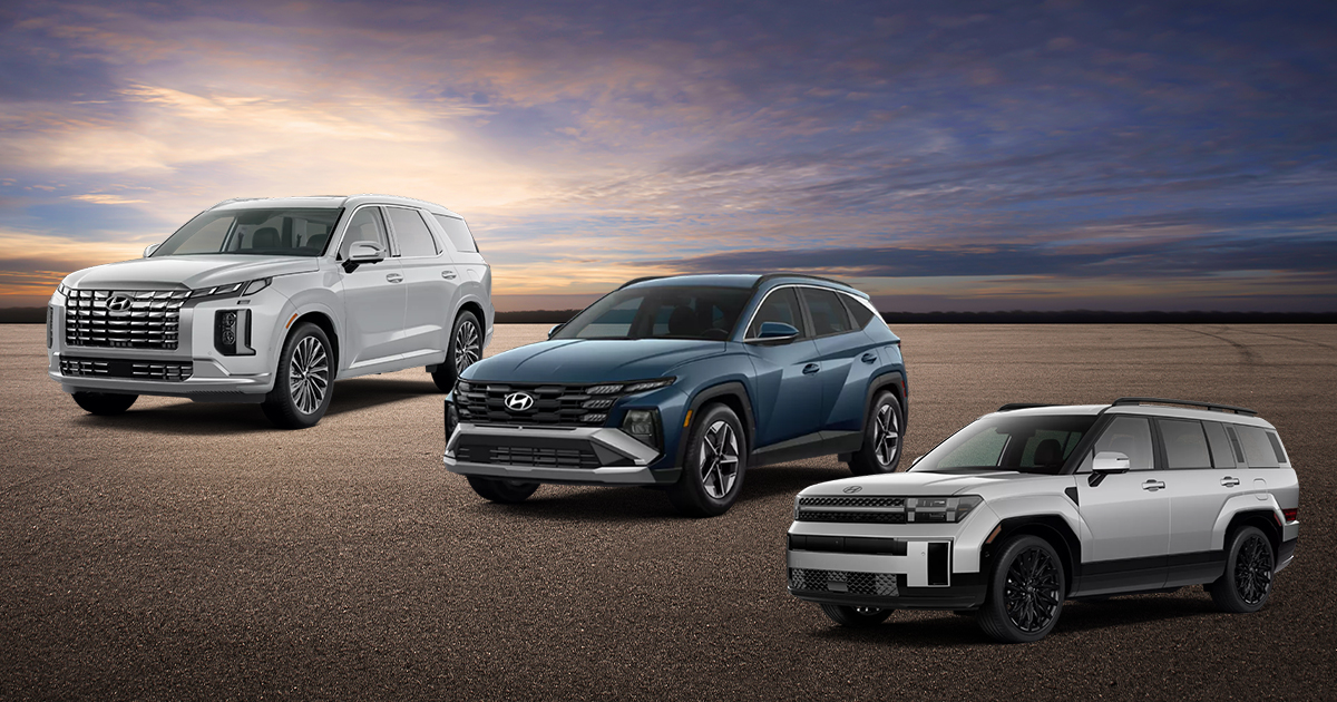 Three Hyundai SUVs