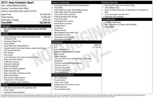 2013 Jeep Compass Sport