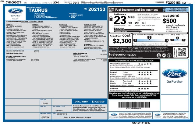 2015 Ford Taurus SE