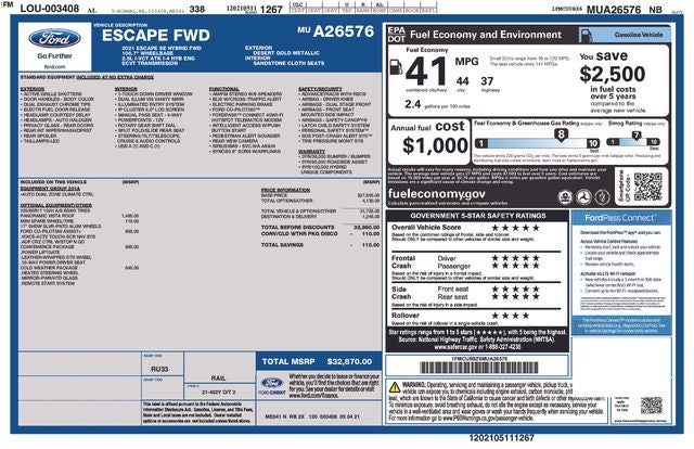 2021 Ford Escape SE Hybrid