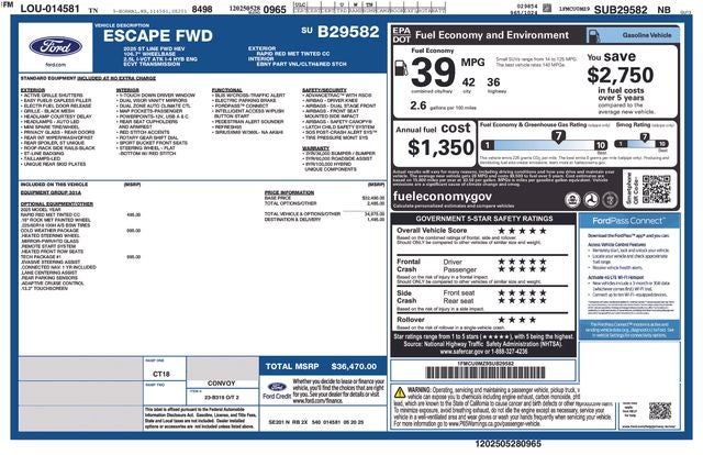 2025 Ford Escape Hybrid ST-Line