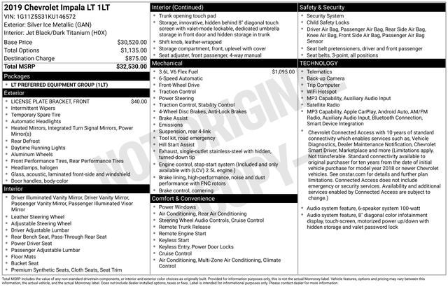 2019 Chevrolet Impala LT
