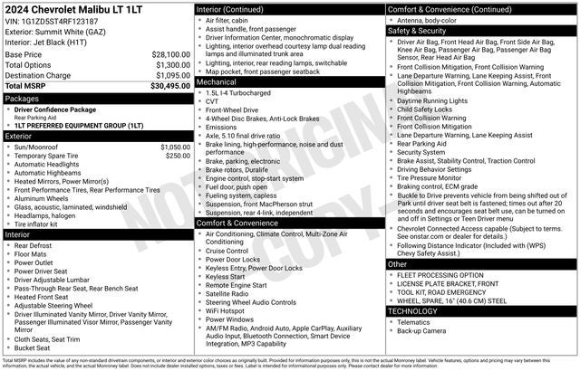 2024 Chevrolet Malibu LT 1LT