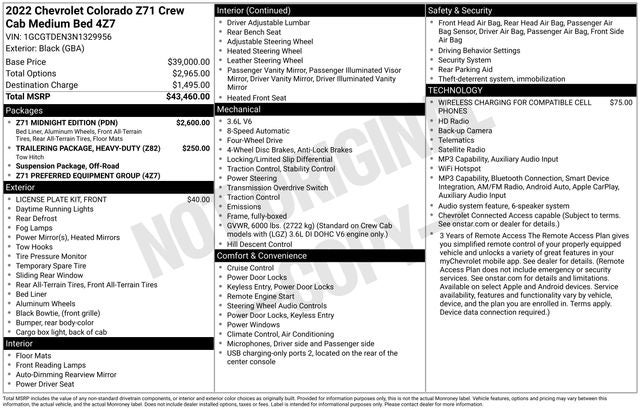 2022 Chevrolet Colorado Z71