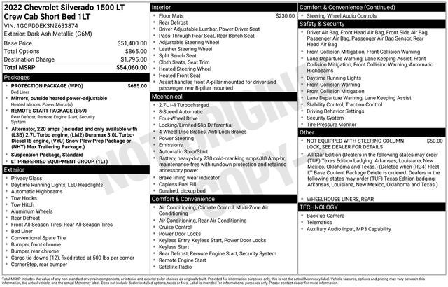 2022 Chevrolet Silverado 1500 LT LT1