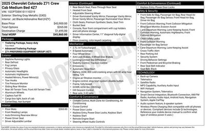 2025 Chevrolet Colorado Z71