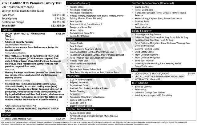 2023 Cadillac XT5 Premium Luxury