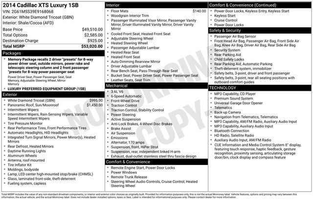 2014 Cadillac XTS Luxury