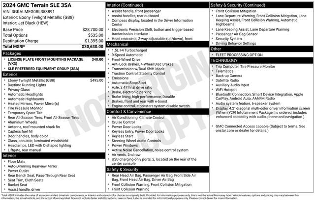 2024 GMC Terrain SLE