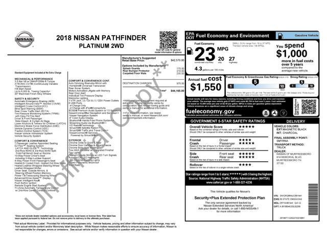 2018 Nissan Pathfinder Platinum