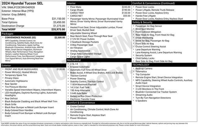 2024 Hyundai TUCSON SEL