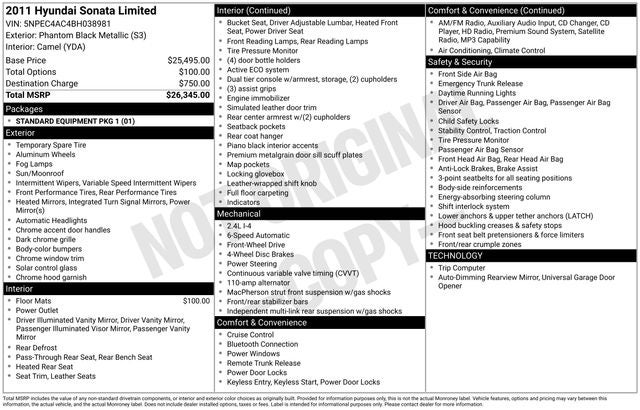 2011 Hyundai SONATA Limited