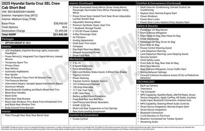 2025 Hyundai SANTA CRUZ SEL