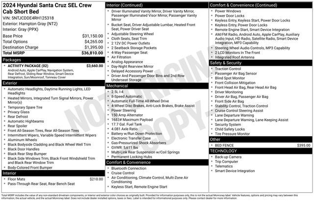 2024 Hyundai SANTA CRUZ SEL