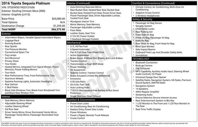 2016 Toyota Sequoia Platinum