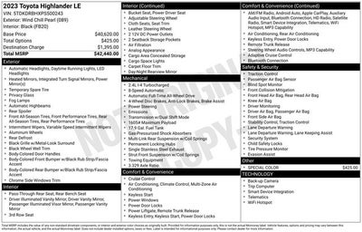 2023 Toyota Highlander LE