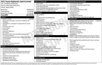 2022 Toyota Highlander Hybrid Limited