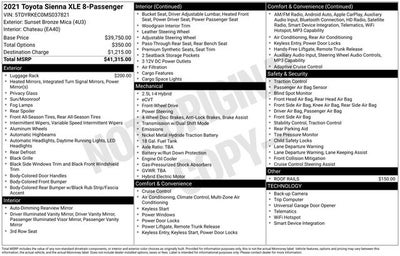2021 Toyota Sienna XLE