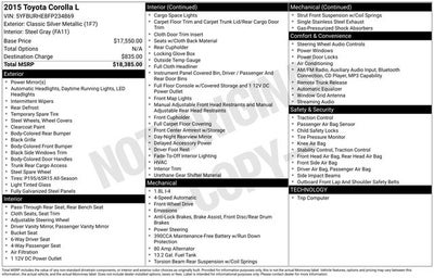 2015 Toyota Corolla L