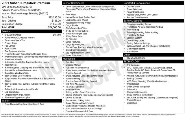 2021 Subaru Crosstrek Premium