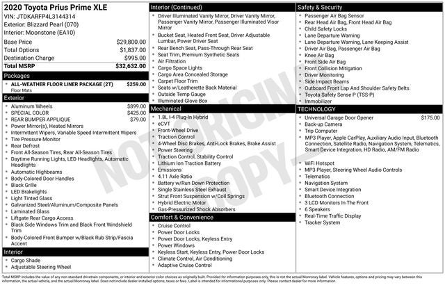 2020 Toyota Prius Prime XLE
