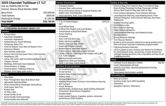 2025 Chevrolet TrailBlazer LT