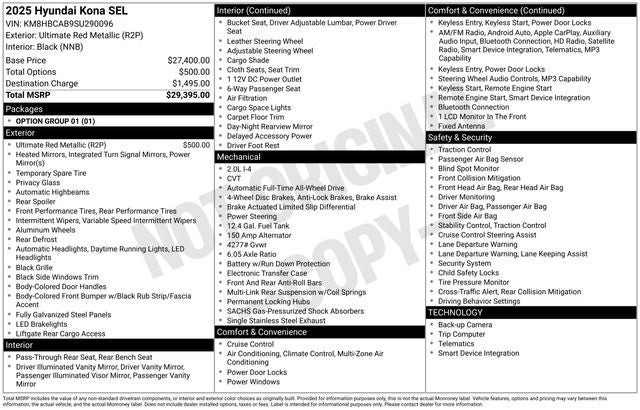 2025 Hyundai KONA SEL