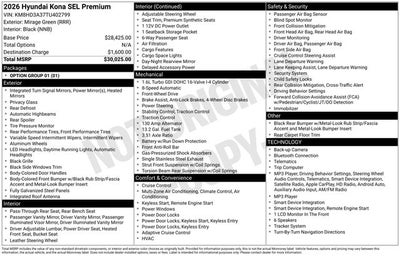 2026 Hyundai KONA SEL Premium