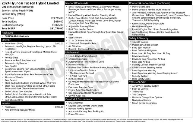 2024 Hyundai TUCSON HYBRID Limited