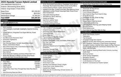2025 Hyundai TUCSON HYBRID Limited