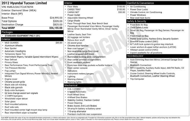 2012 Hyundai TUCSON Limited