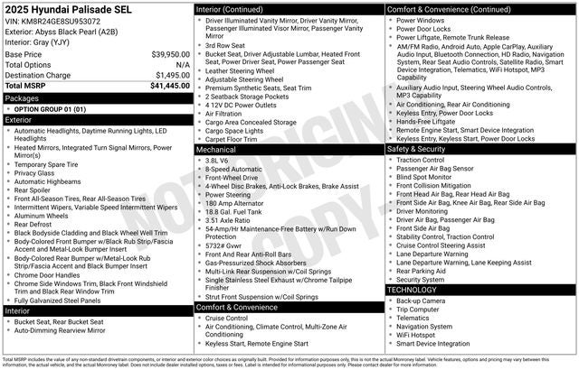 2025 Hyundai PALISADE SEL