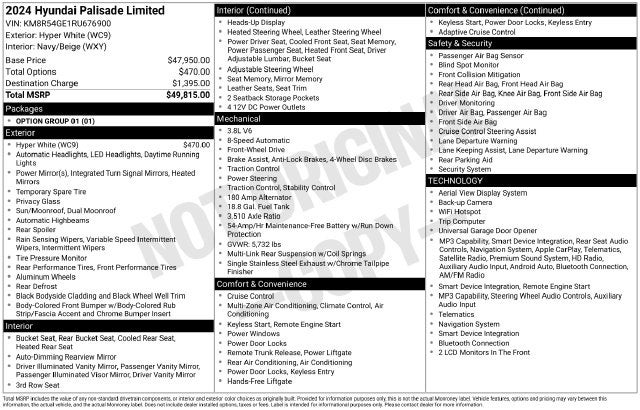 2024 Hyundai PALISADE Limited
