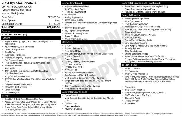 2024 Hyundai SONATA SEL