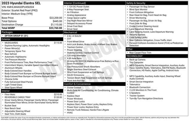 2023 Hyundai ELANTRA SEL