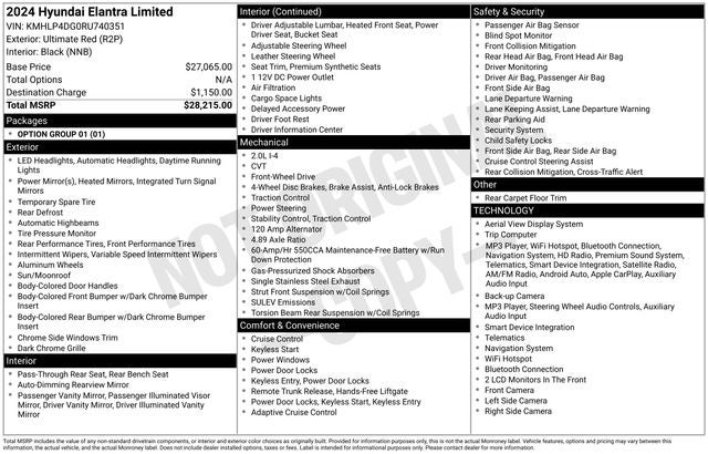 2024 Hyundai ELANTRA Limited