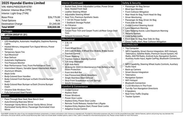 2025 Hyundai ELANTRA Limited