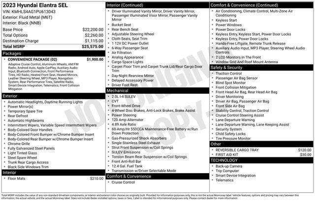 2023 Hyundai ELANTRA SEL