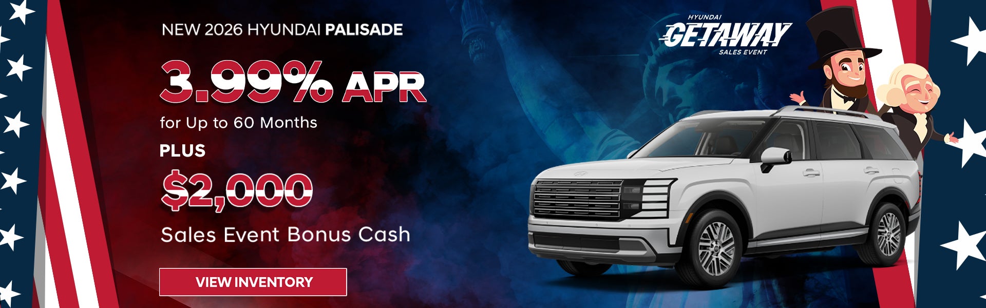 3.99% APR + $2,000 Bonus Cash – 2026 Palisade – Murfreesboro