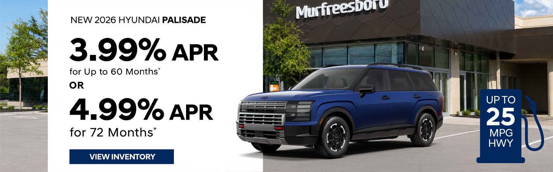 3.99% or 4.99% APR – 2026 Palisade – Murfreesboro