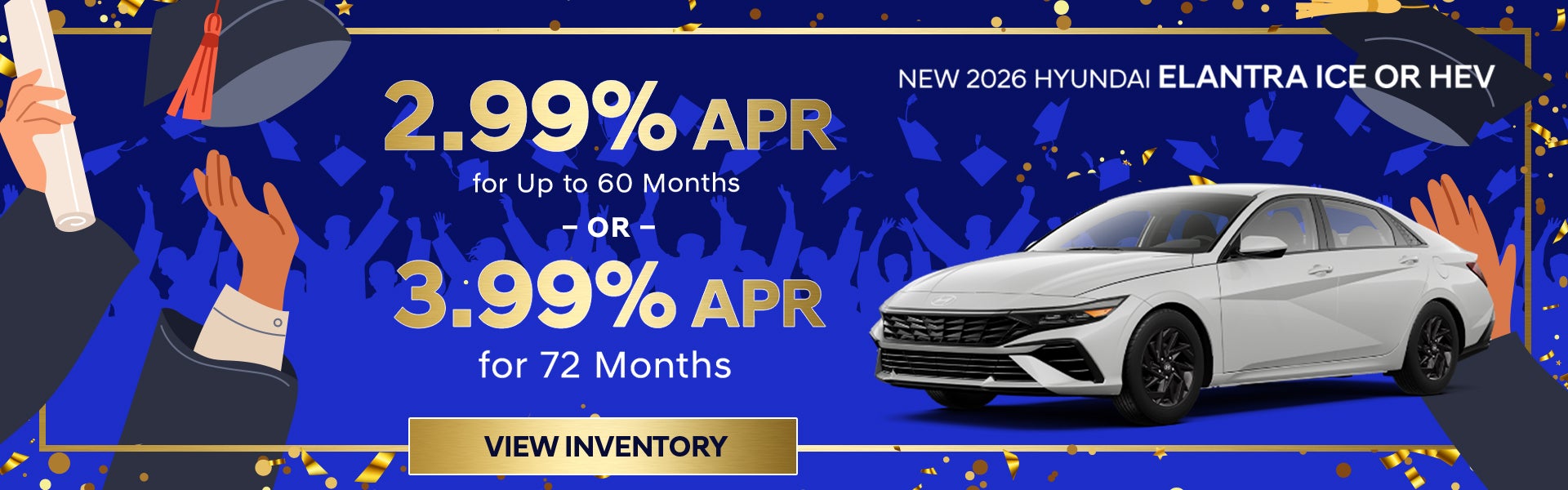 2.99% or 3.99% APR – 2026 Elantra – Murfreesboro
